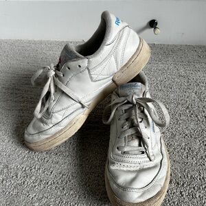 Reebok Off-White Leather Sneakers